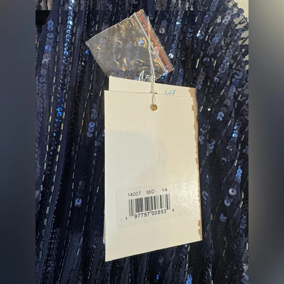 MAC DUGGAL A Line Embellished Short Sleeve Dress NWT Style 14007 - Picture 6 of 8